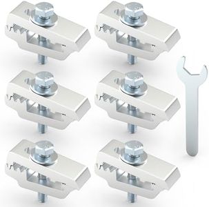 QCDENG 6 Set Aluminum Mounting Clamps, Truck Topper Clamps, Tonneau Cover Replacement clamps for Truck Camper Cover