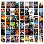 CodersParadise Pack of 54 Movie Posters Wall Collage Kit - 4 x 6 Inches Poster for Wall Decor - Wall Art for Bedroom, Living Room, Office - Glue Dots Included