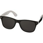 Bullet Sun Ray Sunglasses - Black With Colour Pop (14.5 x 15 x 5 cm) (White/Solid Black)