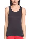 Enamor E025 Essential Stay New Tank Top for Women(E025_BLACK_XL)