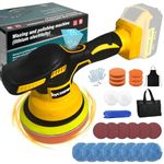 Cordless Car Buffer Polisher for Dewalt 20V Battery, 8 Variable Speed Car Polisher,6 Inch Portable Orbital Buffer Polisher Kit for Car Detailing/Waxing/Polishing(No Battery)