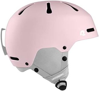 Retrospec Comstock Youth Ski & Snowboard Helmet for Kids - Durable ABS Shell, Protective EPS Foam & Cooling Vents - Adjustable Fit for Boys & Girls - Matte Rose, 48-51cm X-Small