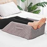 Double Leg Elevation Pillow Post Surgery Leg Pillow | Ankle Knee Surgery – Memory Foam Leg Rest Support Pillow for Injuries, Leg Pain, Hip, Knee Pain, Improve Blood Circulation 29” x 16” x 9.5”