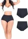 BE SHAPY 8520 x2 Pack Fajas Colombianas Seamless Tummy Control Body Shaper High Waist Underwear Panties Shapewear for Women