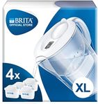 BRITA Marella XL 3.5L Water Filter Jug with 4 MAXTRA+ Filter Cartridges (White)