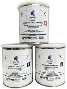 Coloredepoxies 10005 Black Epoxy Resin Coating Made with Beautiful and Vibrant Pigments, 100% Solids, for Garage Floors, Basements, Concrete and Plywood. 3 Quart Kit
