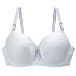 My Orders Lace Bras for Women UK Plus Size,Women's Underwire Padded Sexy Floral Full Coverage Lingerie Bra, Ladies Yoga Comfort Elastic Push up Bra for Saggy Breasts (White, 95C)