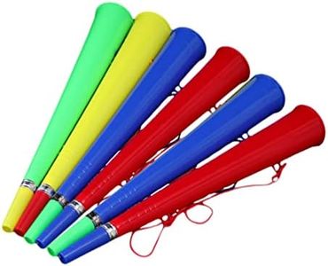 BESPORTBLE 6 Pieces Sports Game Trumpet Plastic Vuvuzela Stadium Horns Fan Cheer Promotion Props Concert Ornament for Sports World Cup Party Accessories (Random Colour)