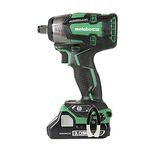 Metabo HPT 18V Cordless Brushless Impact Wrench, 2 Compact 3.0Ah Lithium Ion Batteries, 225'-LBS of Torque, IP56 Compliant, LED Light, 4-Stage Speed Switch, Lifetime Tool Warranty (WR18DBDL2)