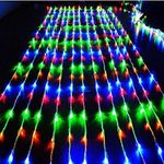 Aervinten Multicolor Waterfall LED Lights for Diwali Dimension: 10x10 ft. Curtain Lights with 8 Modes (180 LEDs) || Made in India || PL@26