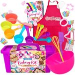 GirlZone Little Baker's Bakery Set, 40pc Kids Baking Set with Baking Utensils for Kids, Apron and Recipes to Make Yummy Baked Goods, Great Gift Idea