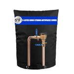 WUULIGHUI Backflow Preventer Cover, Pipe Covers for Winter (5°F) Pipe Insulation Winter Water Well Pump Covers Sprinkler Valve Cover,Protects from Severe Snow and Intense Sun,16"W X 20"H (Black)