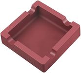 Cigar Ashtray,Large Cigar Ashtrays for Outdoors/Patio/Outside/Indoor Ashtray,Unbreakable/Non-slip/Burn-resistant Silicone Outdoor Ashtray,Built with Extra Wide Cigar Holder (Red)