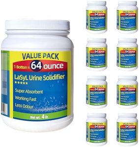 LaSyL Super Absorbent Powder - 200 Use 9 Pack, Solidify Body Fluids in 1 Min - Easy to Port Waste Liquid - for Camping Portable Toilet, Bedside Commodes, Pet Toilet etc-36LB