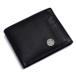 HAMMONDS FLYCATCHER Genuine NDM Leather Wallets for Men, Black | RFID Protected Leather Wallet for Men | Mens Wallet with 6 Card Slots | Gift for Valentine Day, Father's Day, Birthday, Raksha Bandhan