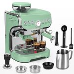 Amaste - Espresso Coffee Machine with Grinder, 15 Bar Espresso Coffee Machine with Steam Wand for Latte and Cappuccino, 68oz Water Tank, Prebrew, Coffee Maker