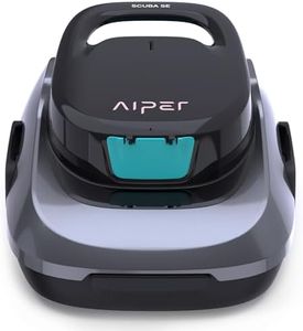 AIPER Robotic Pool Cleaner, Cordless Robot Pool Vacuum Cleanerxxxx Lasts 90 Minutes, Ideal for 80㎡ Flat Above Ground Pools, Automatic Cleaning with Smart Self-Parking, Quick Drainage