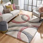 Kismat Carpet _Soft Fluffy Shag Area Rugs for Living Room, Shaggy Floor Carpet for Bedroom, Girls Carpets Kids Home Decor Rugs, Cute Luxury Non-Slip [Size 3x5 feet]