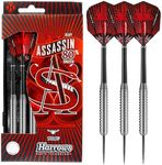 Harrows Assassin Tungsten Darts | Steel Darts Set with Carry Case | Available in 30g, 32g, 34g, 36g, 38g & 40g | Includes Nylon Shafts, 100-Micron Prime Flights, and Travel Case (32g)