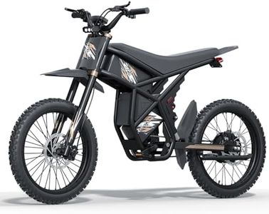 Riding'times GT73 Pro Electric Dirt Bike for Adults Teens 3000W, Max 50 MPH & 85 Mile Long Range, 60V 36AH Dual Battery Ebike, Electric Dirtbike with 25" Motorcycle Tires, Dual Hydraulic Brakes