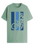 ADRO Men's Bike Rider Printed Cotton T-Shirt (RN22-2-BIK-PT_Pista_3XL)