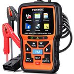 FOXWELL NT301 Plus OBD2 Scanner & Battery Tester,2in1 Engine Code Reader & 12V Battery Analyzer with Cranking/Charging System Test,Automotive Diagnostic Tool for Car/Motorcycle, EVAP Test & Live Data