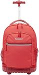 Travelers Club 18" Rolling Backpack with Shoulder Straps, Red, 18-Inch, 18" Rolling Backpack With Shoulder Straps