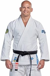 FUJI Flow-Tech Brazillian Jiu-Jitsu Gi; Lightweight BJJ Uniform Ultimate Breathability, White, Size A4