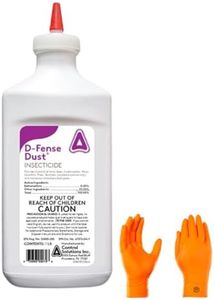 D-Fense Dust 1 lbs - Water Resistant, 8 Month Control, Targets: Ants, roaches, Bed Bugs, Scorpions, Spiders and More with USA Supply Gloves and Pest Identification Card