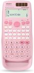 Scientific Calculators, IPEROT Solar Scientific Calculator Large Screen 417 Function, Calculators Very Suitable for High School and College Students Calculus Algebra and Other Math Textbooks (Pink)