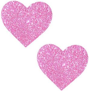 Neva Nude Sparkle Pony Pink Glitter I Heart U Nipztix Pasties Nipple Covers