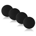 Drucilla 4 Pack Metal Plate For Magnet, Replacement Mount Metal Plates Self-adhesive Kits for Universal Magnetic Car Phone Holder, Phone Magnet Sticker for Phone Car Mount, 4 Round, Black