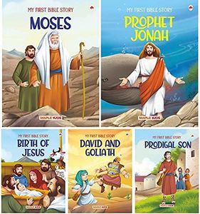 Bible Stories - David and Goliath, Birth of Jesus, Prodigal Son, Prophet Jonah, Moses - for Children (Illustrated) (Set of 5 Books) [Paperback] Maple Press