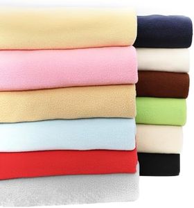 12PCS Solid Color Knitted Polar Fleece Fabric | 20''x20'' | Anti Pill Fabric Patchwork Polyester Plush Fleece Cloth for Sewing, Toys, Throw Blankets, PJ Pants, Booties, Eye Mask