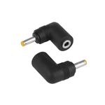 4.0 x 1.7 mm Male to Female Right Angle 90-Degree Power Adapter Connector Converter for Amazon Echo Dot, Echo Show, PSP, Blu-ray, Printers, Router, Switch, LED Strip, Camera, CCTV, 1 Pcs