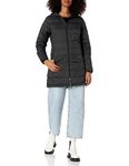 Amazon Essentials Women's Lightweight Water-Resistant Hooded Puffer Coat (Available in Plus Sizes), Black, L