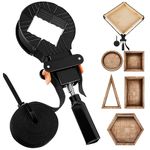 Feekoon Strap Clamps for Woodworking, Quick Release Band Clamps with 4 Corner Claws, Thick and Sturdy Belt Clamps, Adjustable Picture Frame Clamp Tool (1 Pack)