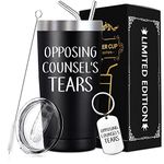 SpenMeta Lawyer Gifts for Men - Opposing Counsels Tears - Funny Defense Attorney Court Cup - Lawyers Graduate Law Student Graduation, Birthday, Christmas Gifts, 20oz Lawyer Tumbler