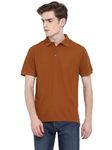 AMERICAN CREW Kooltex Polo Regular Fit T-Shirt for Men (Ac658-Xl_Caramel)