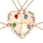 Rose Gold BFF Necklace for 4-Best F