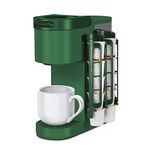 STORAGENIE Coffee Pod Holder for Keurig, Wall Mount Side Mount K Cup Storage, Perfect for Small Counters (2 Pack/for 10 Pods, EverGreen)