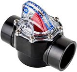 H2 Flow Controls FV-C Control FlowVis 2 x 2.5in. Complete Pool Flow Meter and Check Valve Black