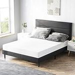 Queen Bed Frame, Molblly Bed Frame Queen with Upholstered Headboard,Queen Size Bed Frame with Wood Slat Support and No Box Spring Needed,Platform Bed Frame Queen Under Bed Storage, Easy Assembly,Grey