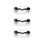 Magnetic Eyeglass Holders 3 Pack Name tag Badge Holder Sunglass Holder ID Badge for Men and Women, Acrylic Acetate Brooch-Style Holder (Black)