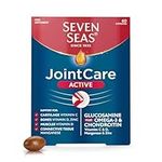 Seven Seas JointCare Active, With Glucosamine, Omega-3, Chondroitin, Vitamins C and D, Manganese, and Zinc, Food Supplements, 60-Day Pack