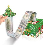 Christmas Money Box for Cash Gift, Funny Pull Cash from Money Case for Women Men Surprise, Novelty Xmas Cash Drawer DIY Cake with Pull Out Card for Wife Girlfriend Mother Friends