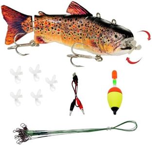 Fishing Lures Electric Lure Swimbait USB Rechargeable Bait Crankbait Automatic Swimming Lifelike Fish Fishing Tackle 5.12" (E)