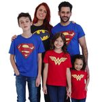 DC Comics Justice League Batman Superman Wonder Woman Matching Family T-Shirt Infant to Adult, Black, Batman, Boys, 5T