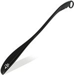 OrthoStep Red Moose Shoe Horn Long Handle Metal 24 inch - Durable and Sturdy for Shoes and Boots (Black)