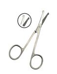 Baby Nail Scissors with Rounded Probe Tip - Age: 0 m+3 Years Stainless Steel Shears Safety Nose, Ear, Eyebrow, Moustache Trimming